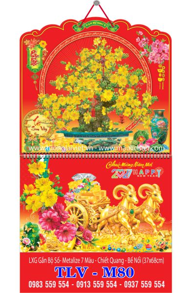 Bìa lò xo giữa 13 tờ Mai Xuân