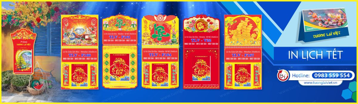 In Bìa Lịch Lò Xo Giữa Mini