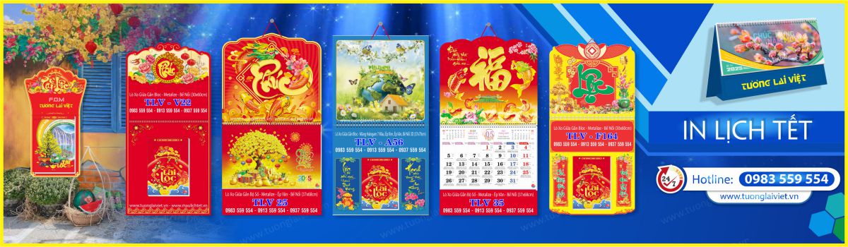 In Bìa Lịch Lò Xo Giữa
