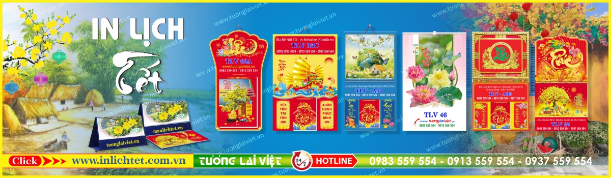 In Lịch Tết Lò Xo Giữa