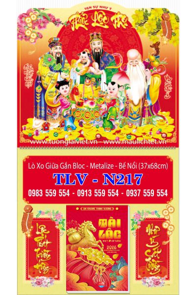 Lịch bloc lò xo giữa Phước lộc thọ