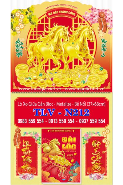 Lịch bloc lò xo giữa Thần tài