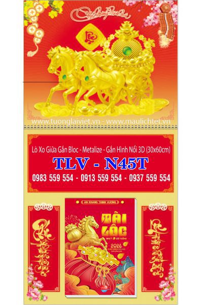 lò xo mini hình nổi Khởi Lộc Đầu Xuân